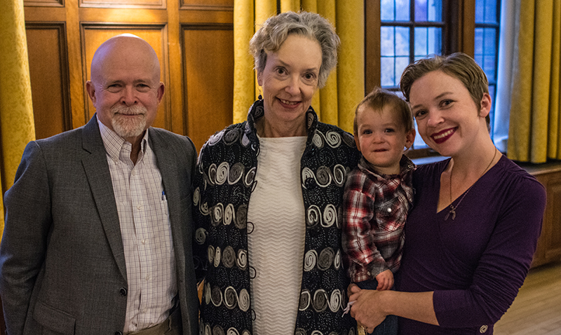 Carol Hollenshead pictured with her husband, daughter and grandson
